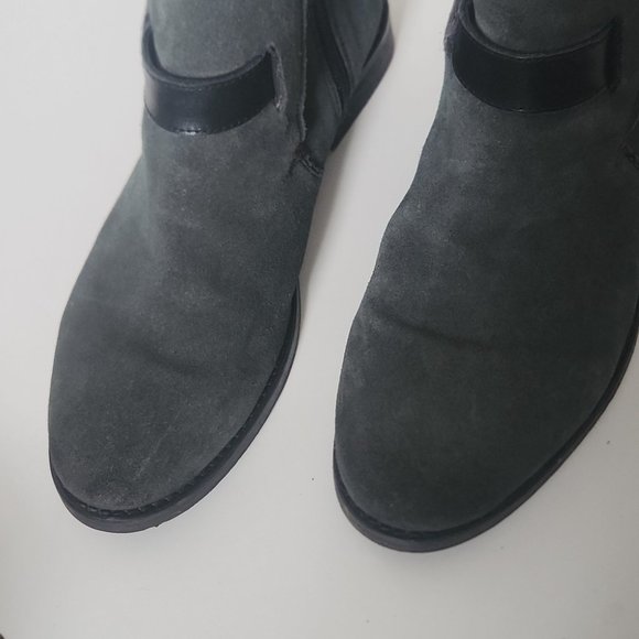 LEVI'S | Suede ankle boots gray black sz 7.5 - Picture 3 of 7